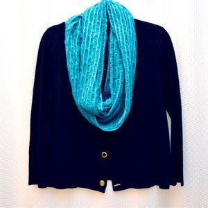 Women’s infinity scarf, in a beautiful aqua color